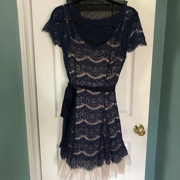Ark & Co. Formal Navy Blue Lace Dress - Picture 3 of 7